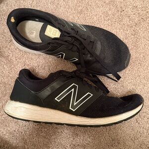 New Balance Black and White Running Shoes